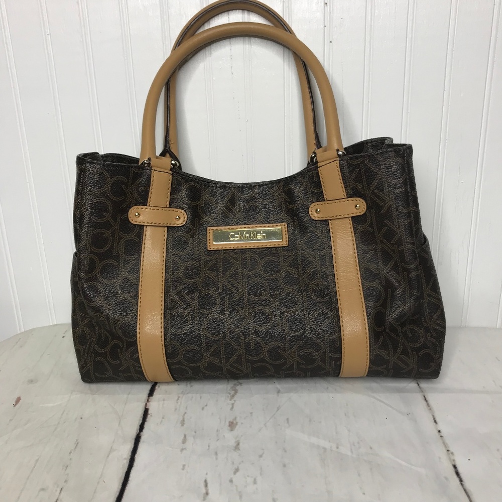 Calvin Klein Brown and Tan Women's Bag